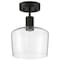 Access Lighting Port Nine Chardonnay, Chardonnay LED SemiFlush, Matte Black Finish, Clear Glass 63147LEDD-MBL/CLR - alternate 2
